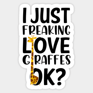 Love Giraffes Sticker